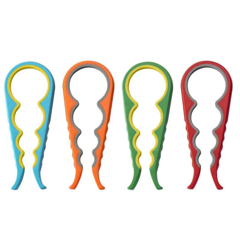 1PC 4-in-1 Multi-Function Non-Slip Kitchen Bottle Opener Twist Can Opener Labor-Saving Bottle Lid Opener for Easy Home Use
