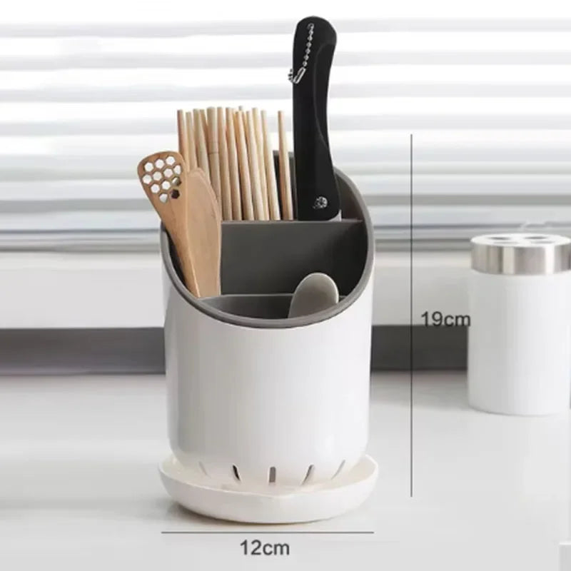 1pc Cutlery Storage Holder Plastic Drainer Drain Containers Drying Rack Tableware Table Knife Spoon Fork Container Kitchen Tool