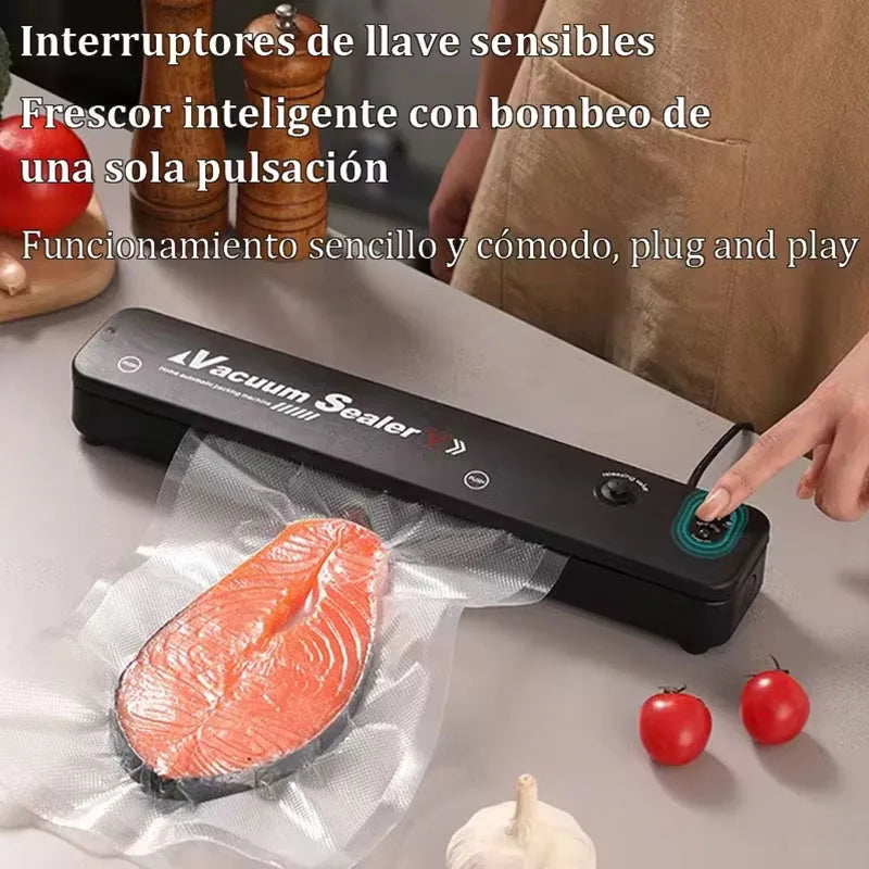 2026 220V/110V electric vacuum sealant packaging machine, with vacuum bag link household food fresh black vacuum sealing machine