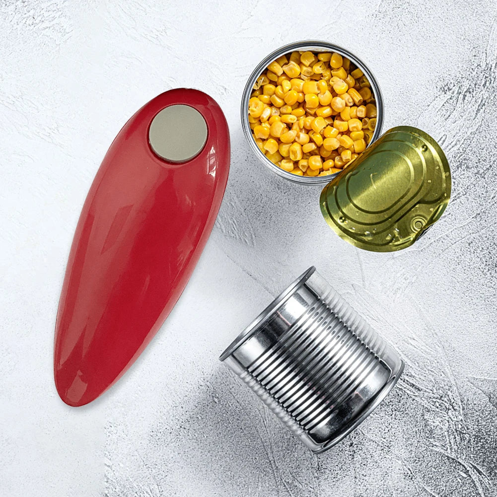 Electric Can Opener Automatic Bottle Opener Mini One Touch Battery Operated Smooth Edges Can Opener Kitchen Bar Tool Gadgets