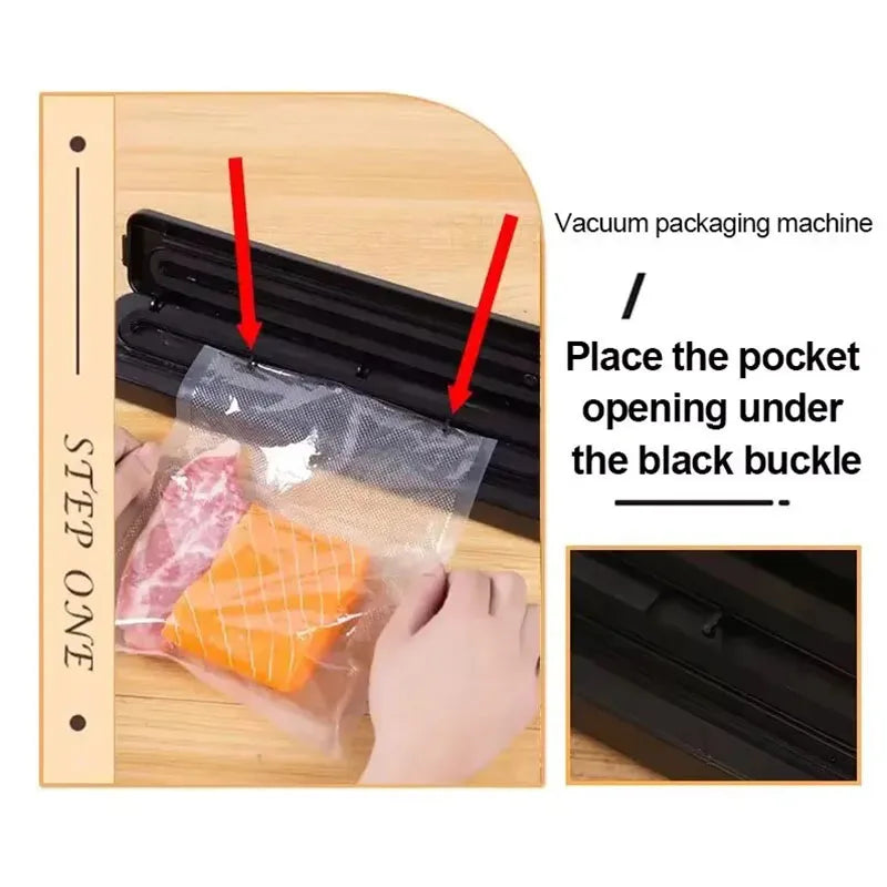 2026 220V/110V electric vacuum sealant packaging machine, with vacuum bag link household food fresh black vacuum sealing machine