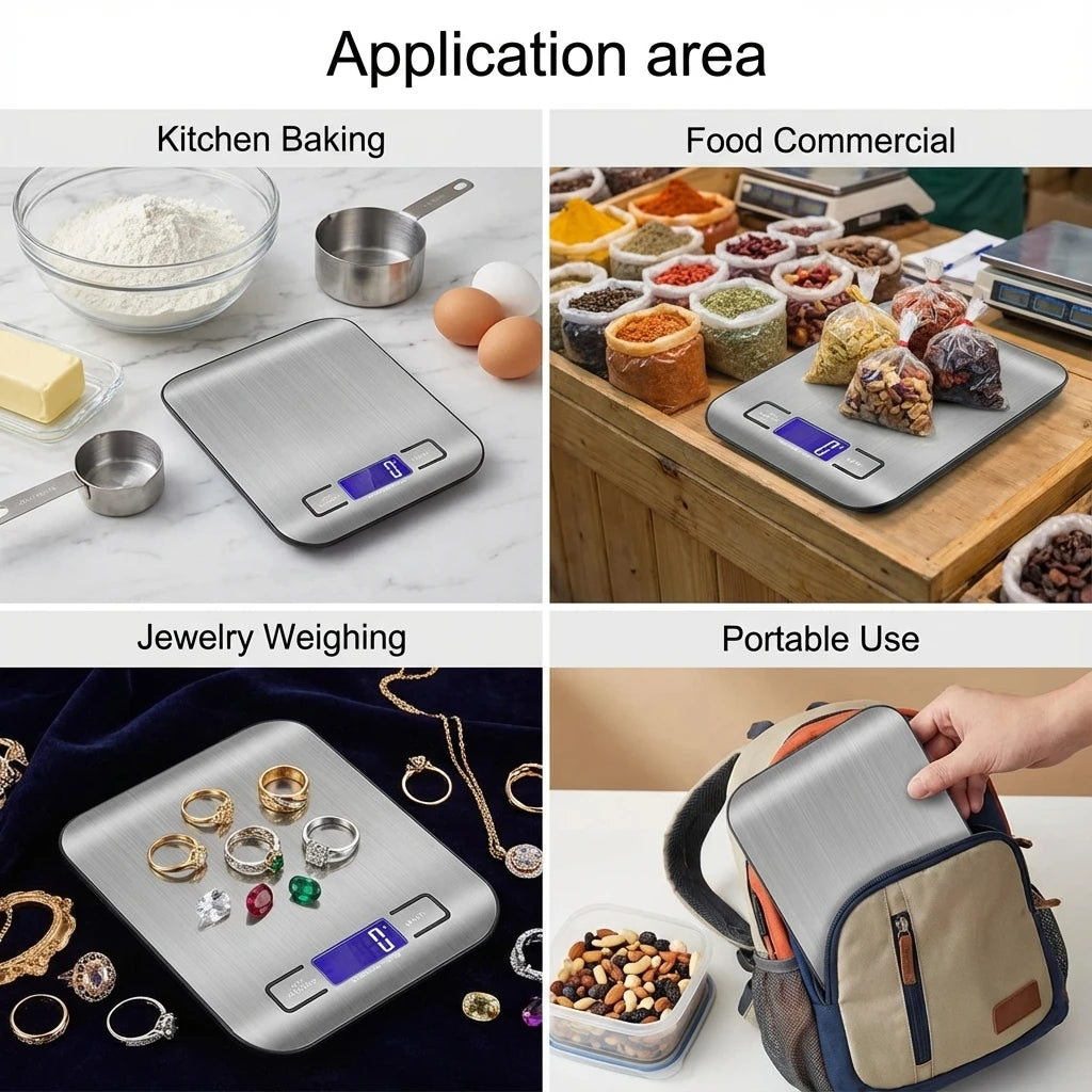 High-Precision Electronic Pastry Baking Scale for Household Kitchen Small Food Weighing 10kg/5kg 1g Accurate Measurement