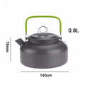0.8L/1.1L/1.2L/1.6L/2L/2.5L Aluminum alloy Portable Outdoor Camping Coffee and Tea Kettle for Hiking Fishing Picnic and Cooking