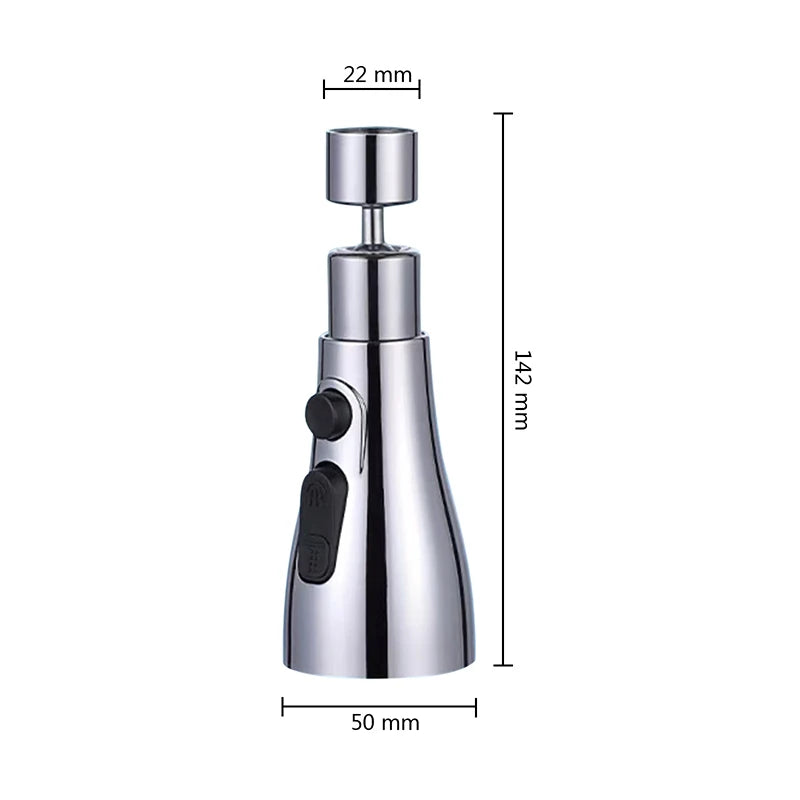 3 In 1 Kitchen Faucet Extender 360 Degree Rotate Pull Out Kitchen Tap Multi-mode Strong Flushing Booster Kitchen Accessories